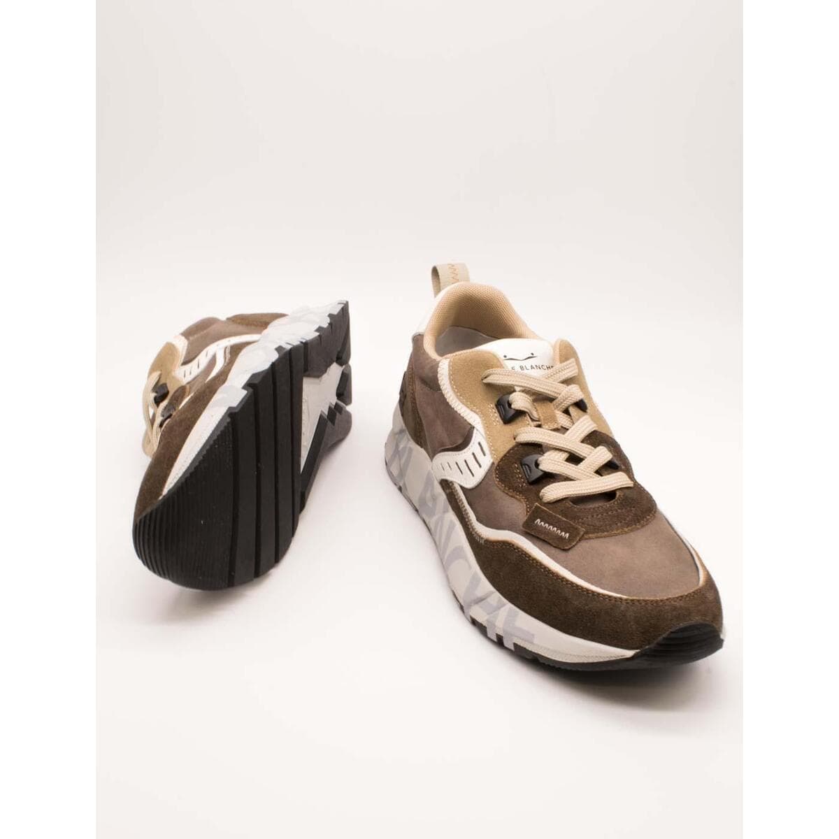 Men's Sneakers Voile Blanche Brown