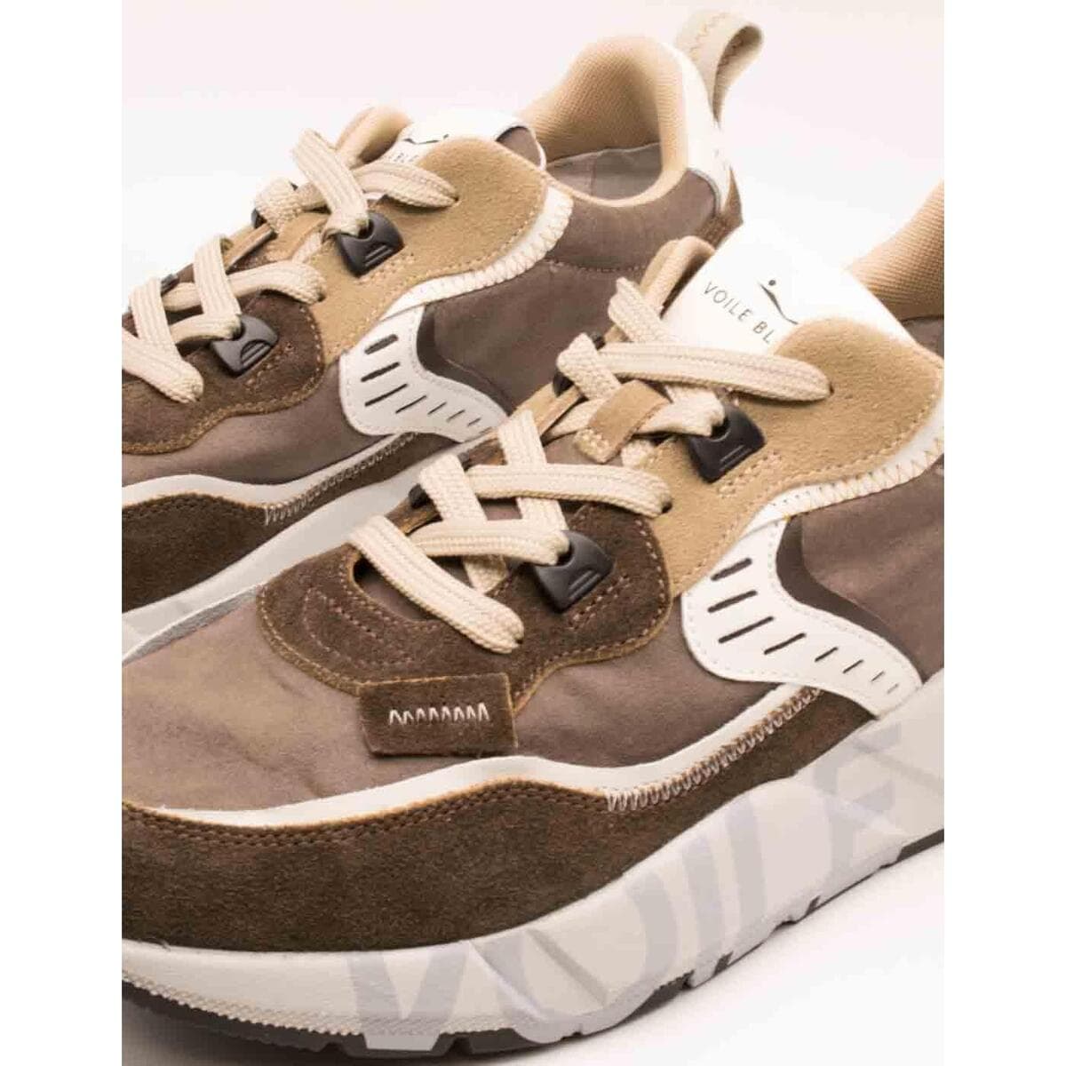 Men's Sneakers Voile Blanche Brown