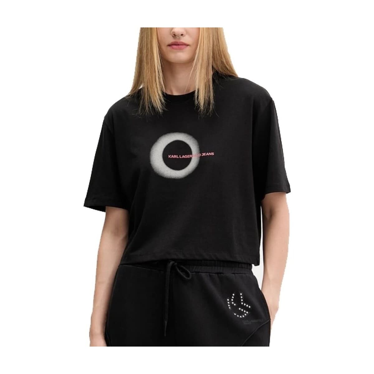 T-shirts & Polos Karl Lagerfeld Camisetas Mujer Modèle Klj Boxy Eclipse Graphic T