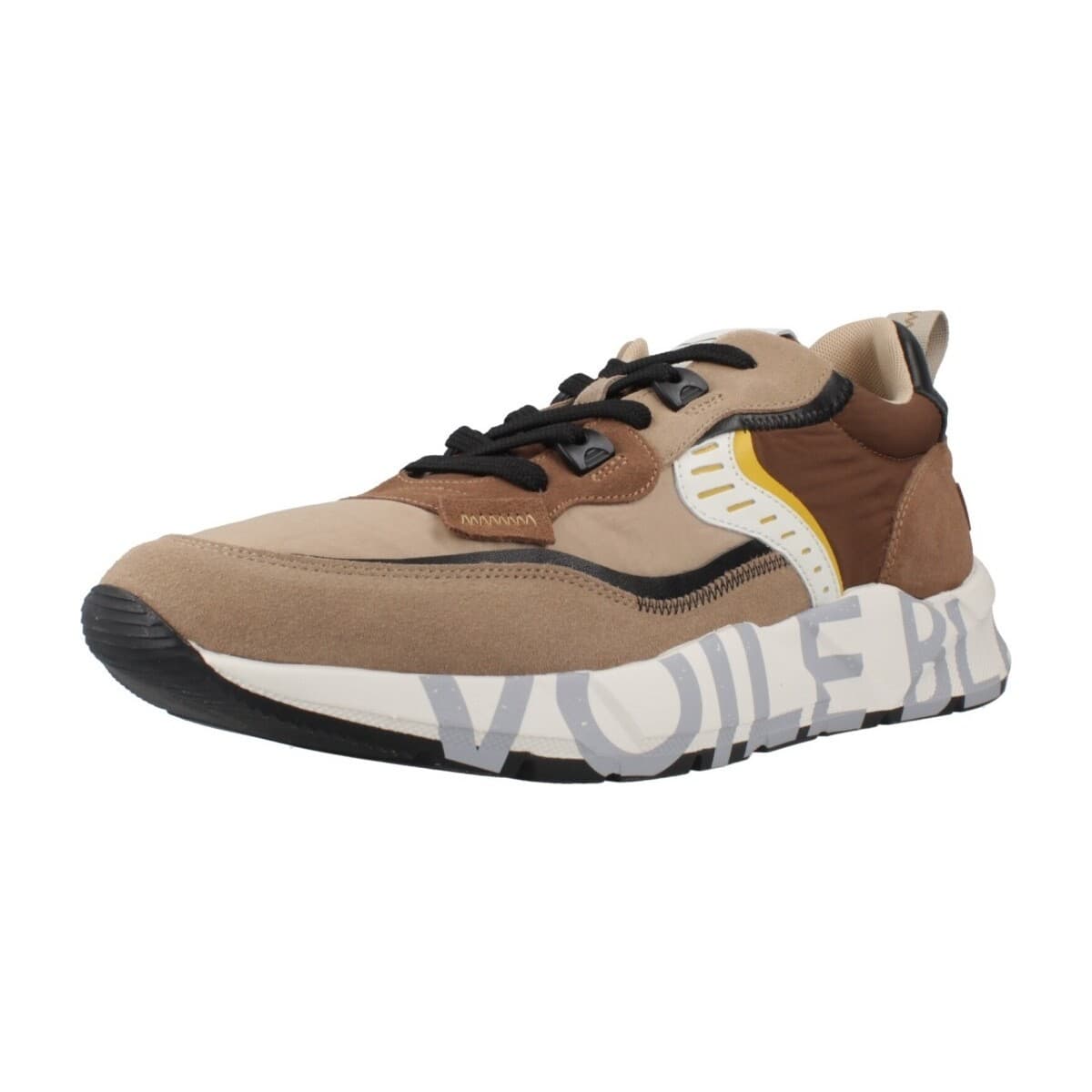 Men's Sneakers Voile Blanche Brown
