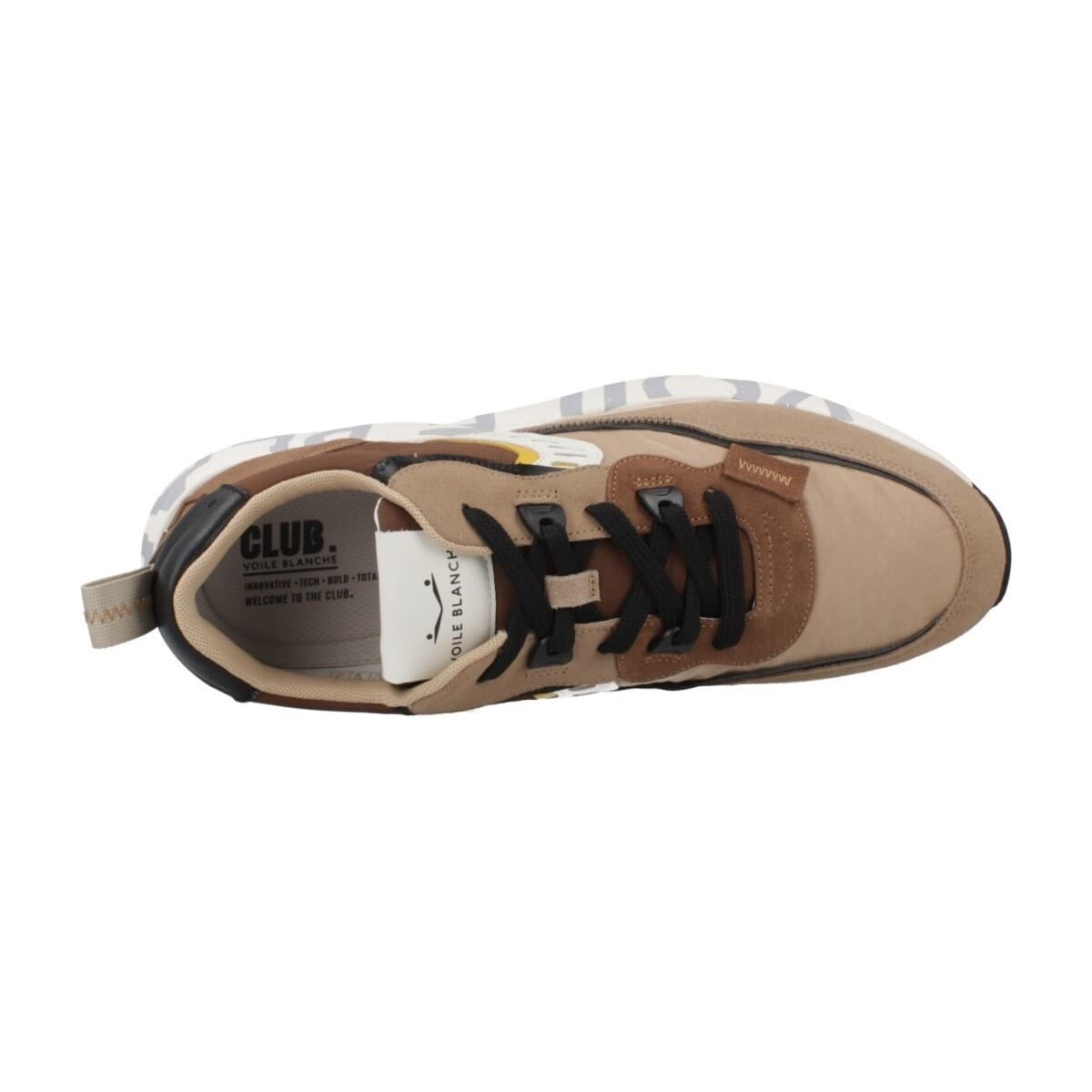 Men's Sneakers Voile Blanche Brown