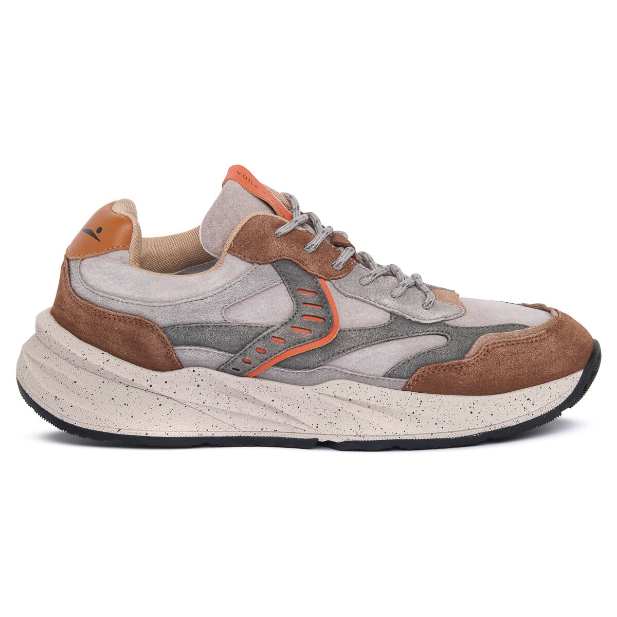 Men's Sneakers Voile Blanche Brown