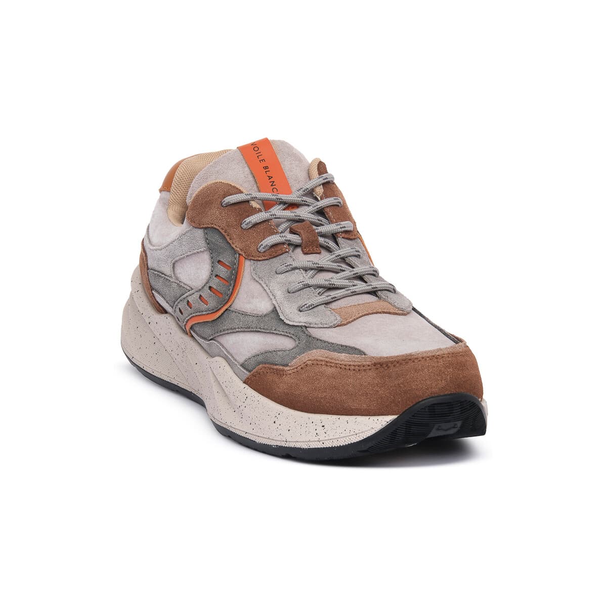 Men's Sneakers Voile Blanche Brown