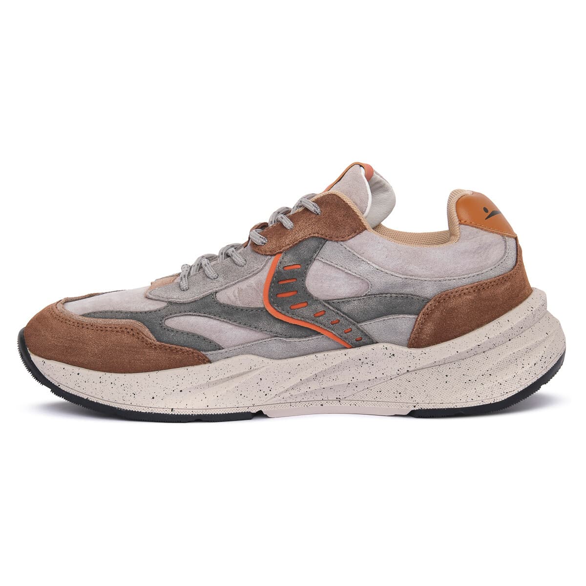 Men's Sneakers Voile Blanche Brown