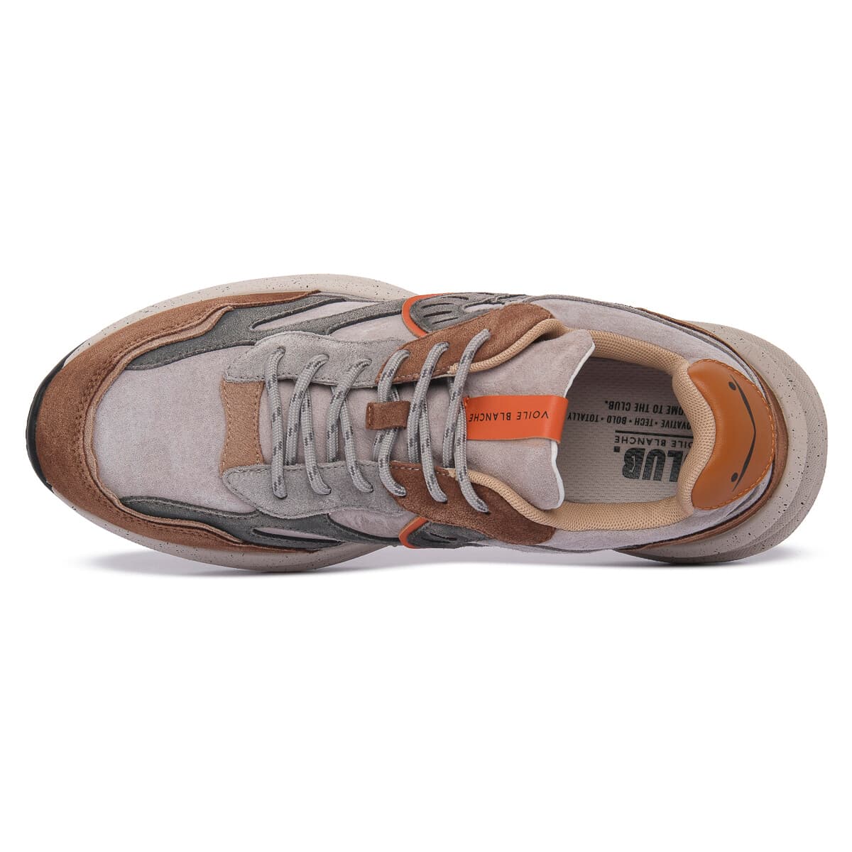Men's Sneakers Voile Blanche Brown