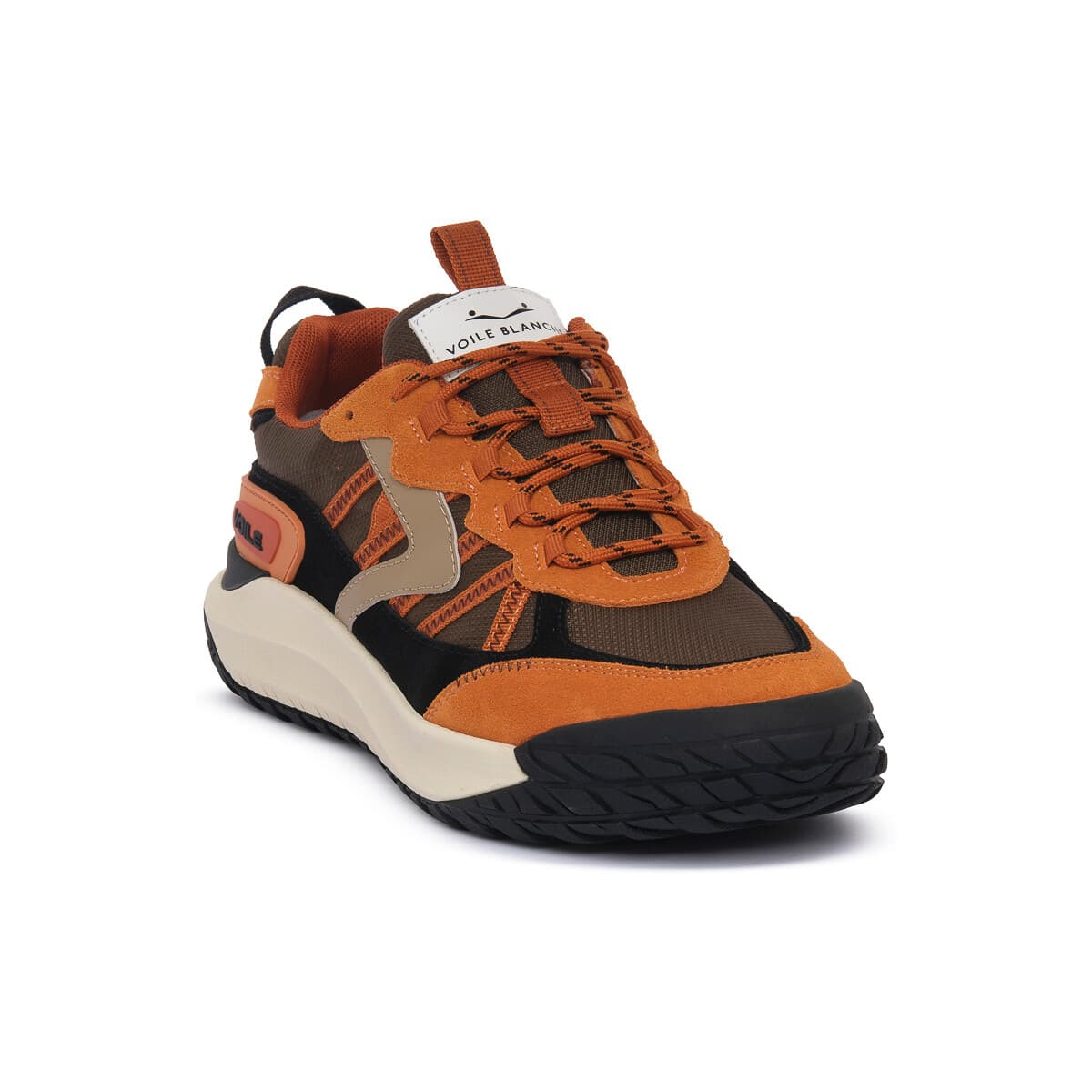 Men's Sneakers Voile Blanche Orange
