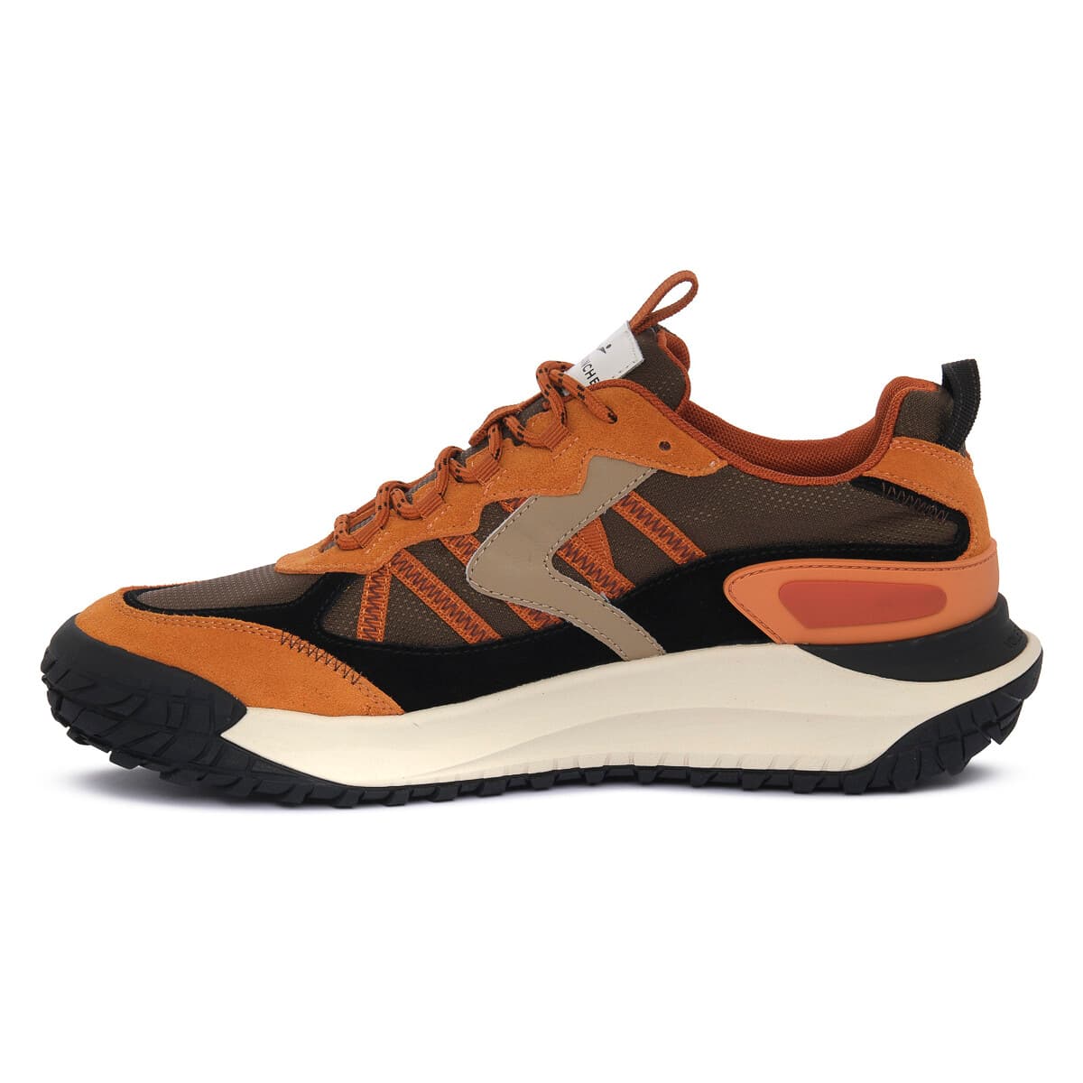 Men's Sneakers Voile Blanche Orange