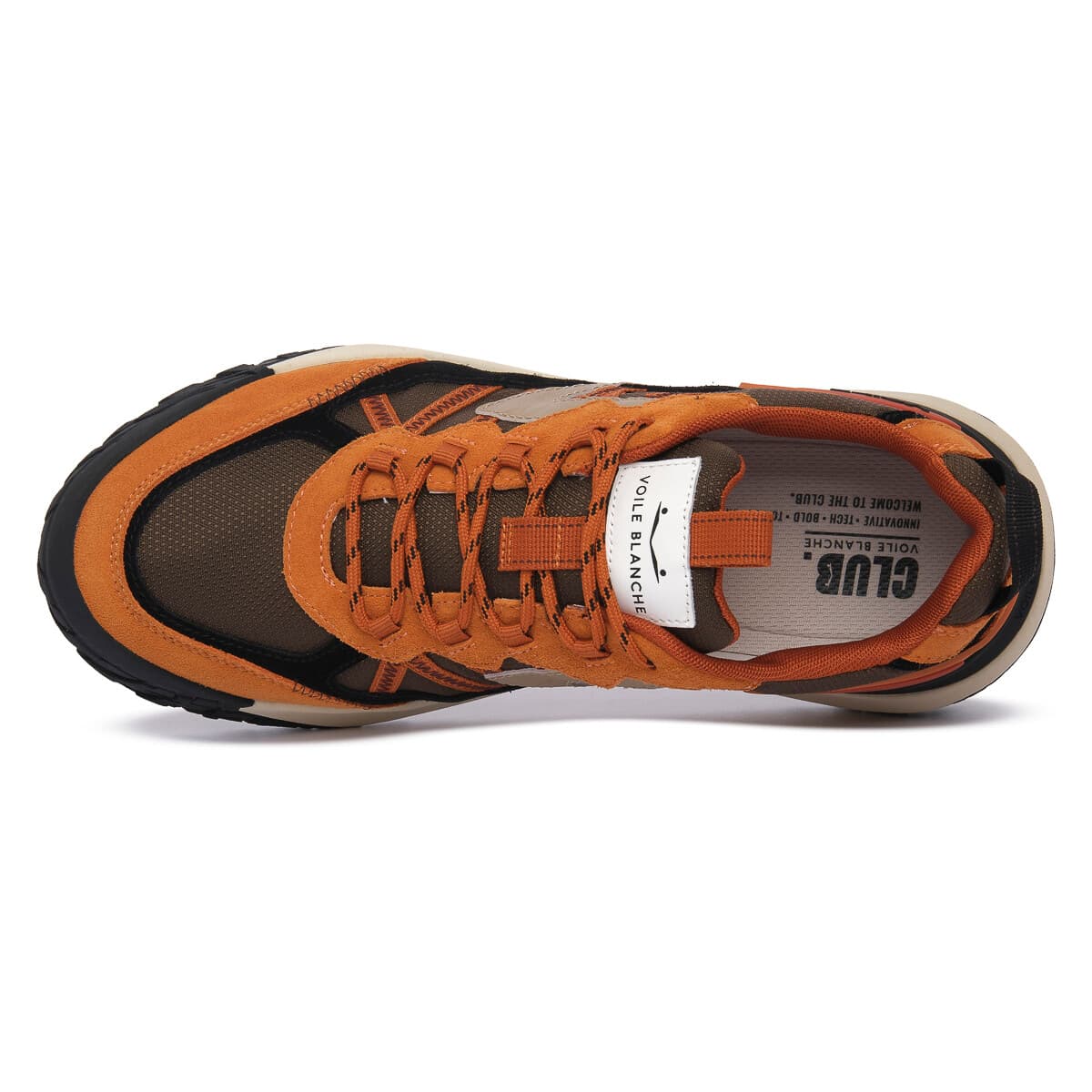Men's Sneakers Voile Blanche Orange