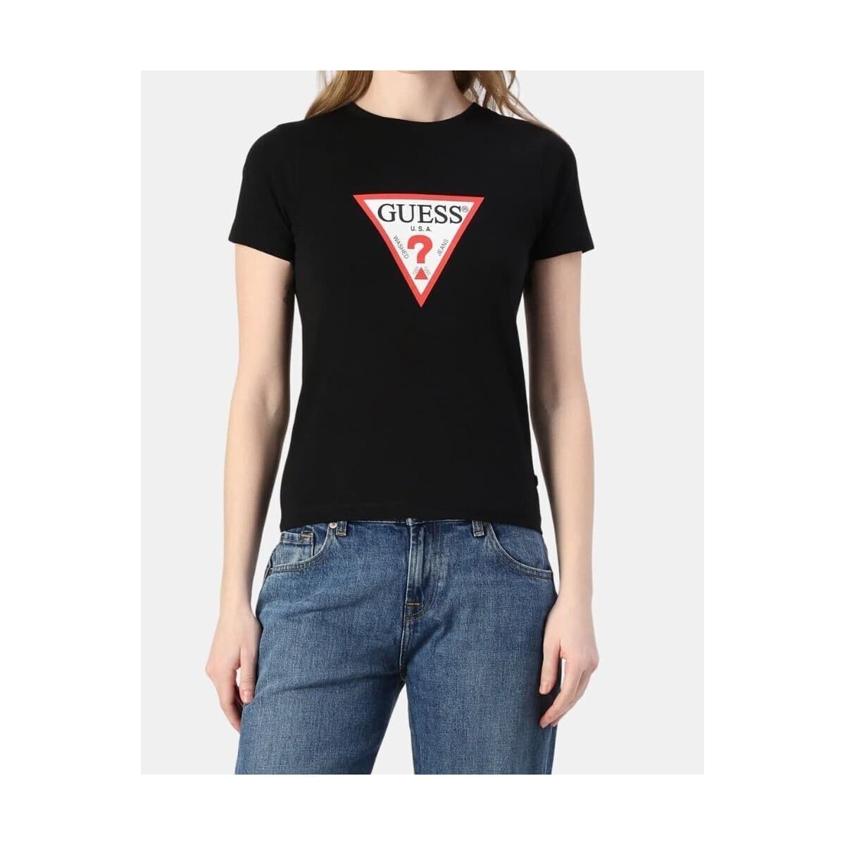 Women's T-Shirts Guess Black