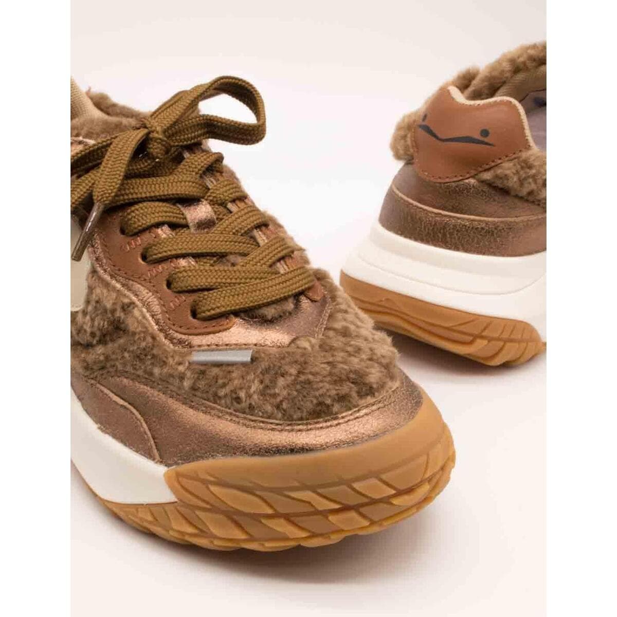 Women's Sneakers Voile Blanche Beige