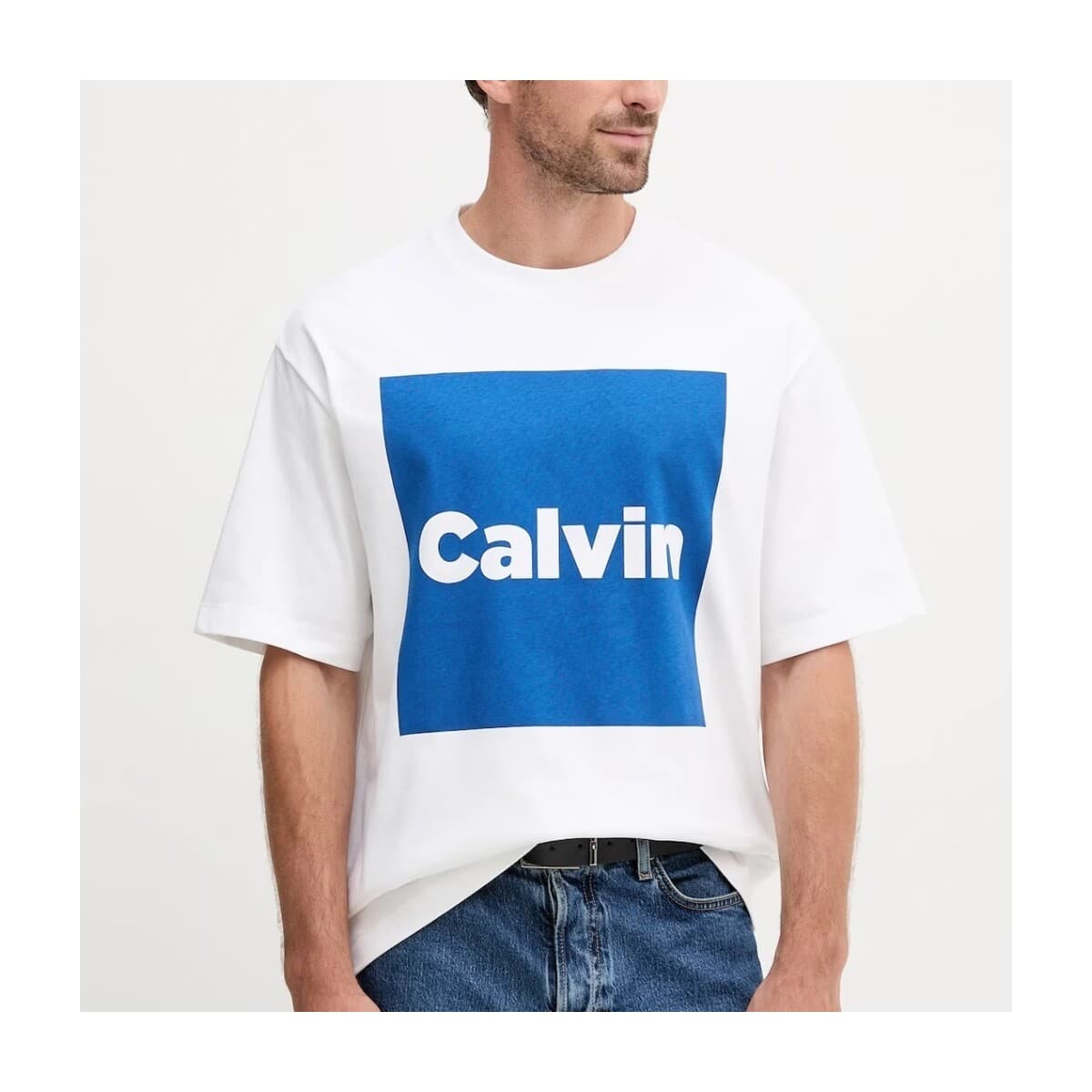T-shirt με κοντά μανίκια Calvin Klein Jeans Camisetas Hombre Modèle Calvin Box Gra