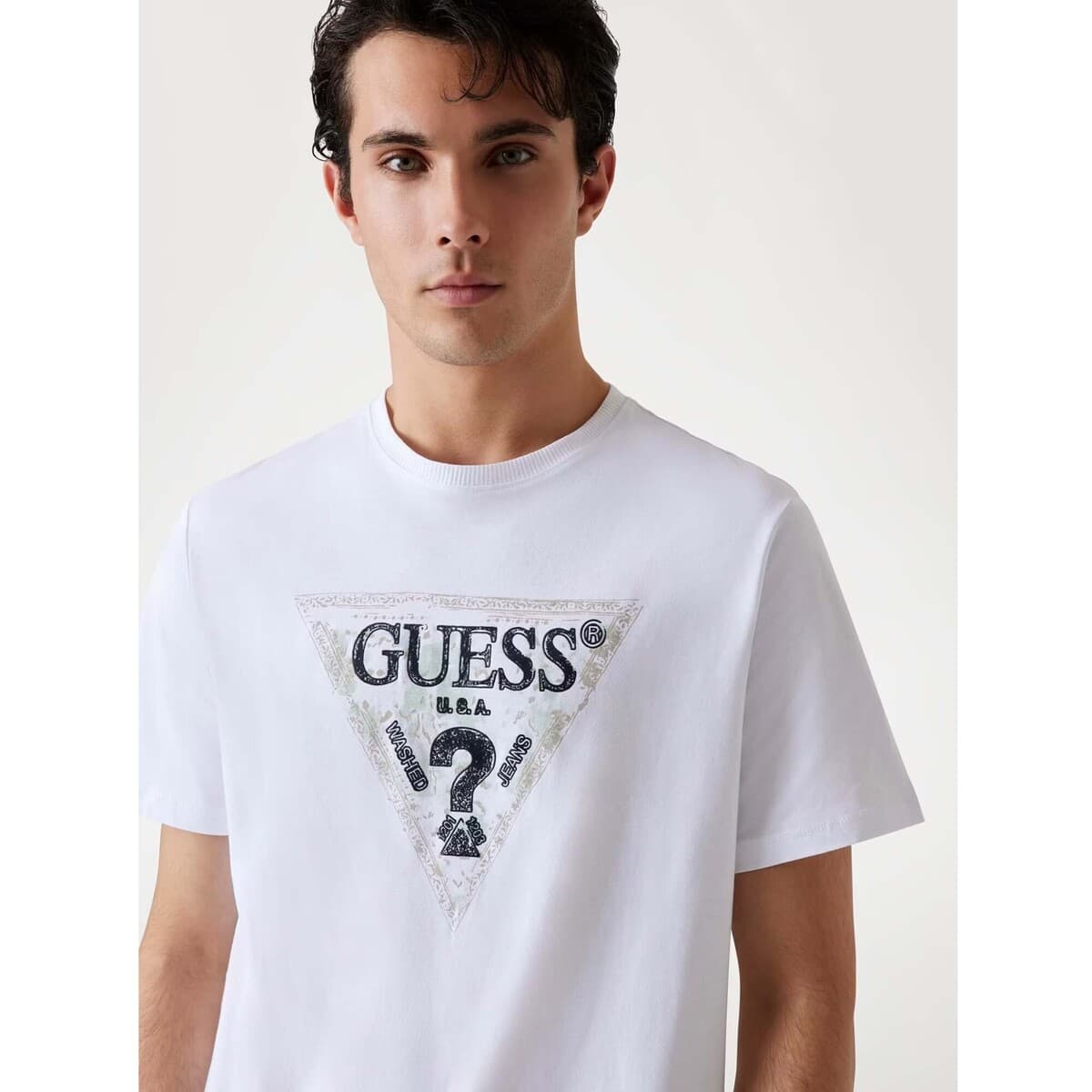 Men's T-Shirts Guess White