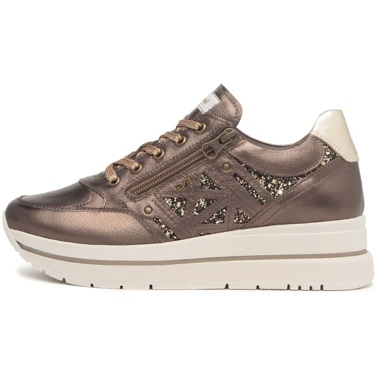 Sneakers NeroGiardini Omega T.Glitter Gr.Top Sab Etoile Miele Tr Corvara