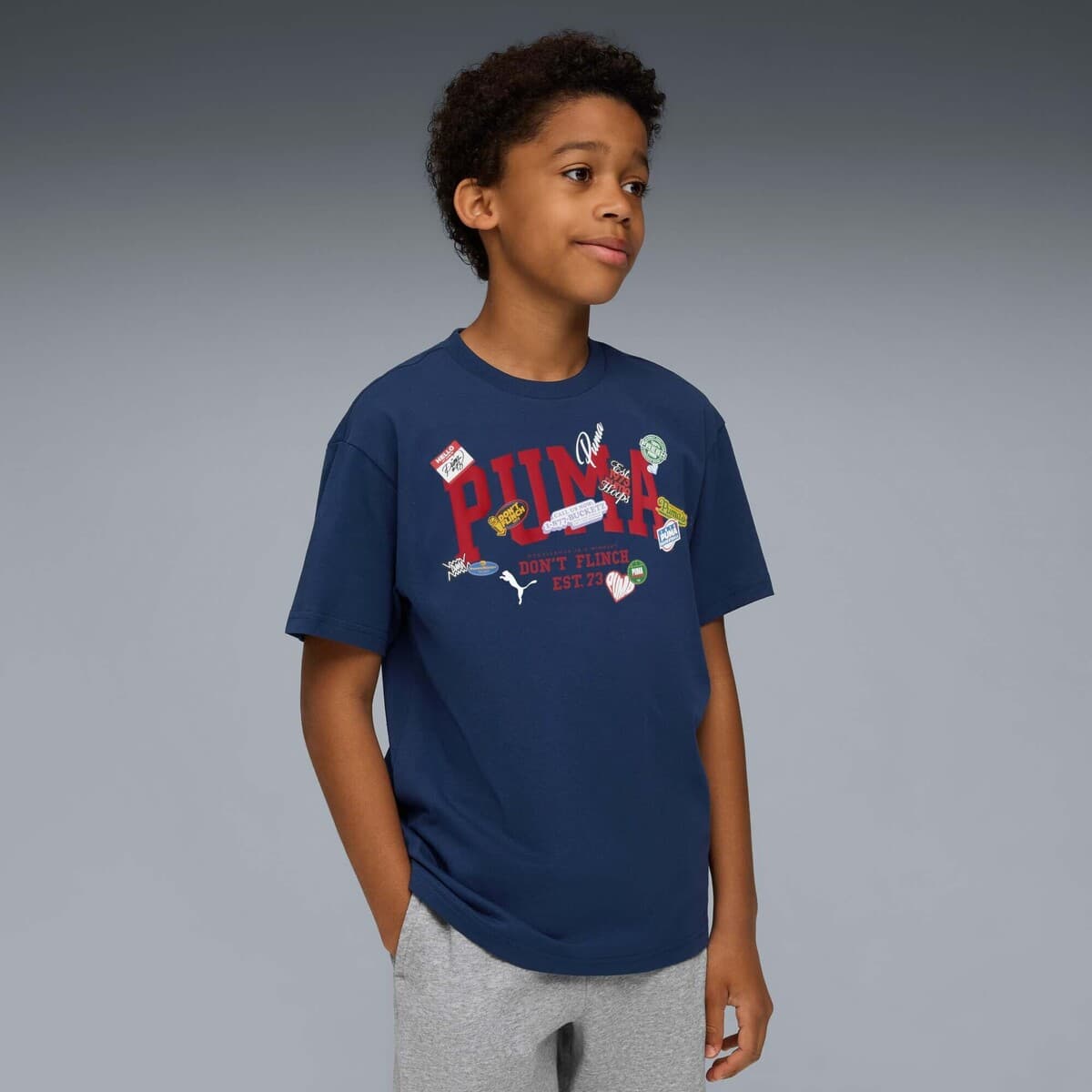 Boys' T-Shirts Puma Blue