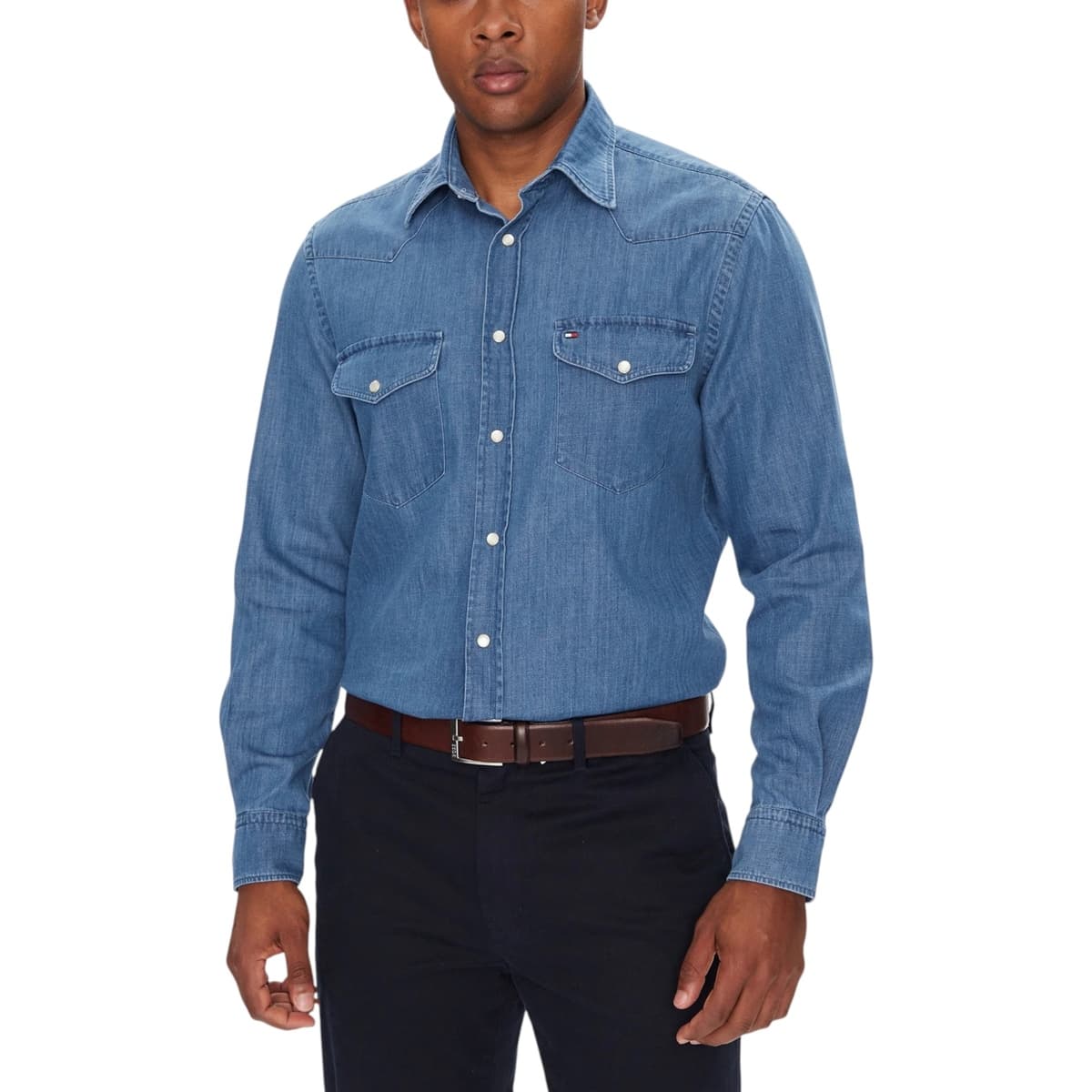 Πουκάμισο με μακριά μανίκια Tommy Hilfiger LIGHTWEIGHT DENIM WE MW0MW39429