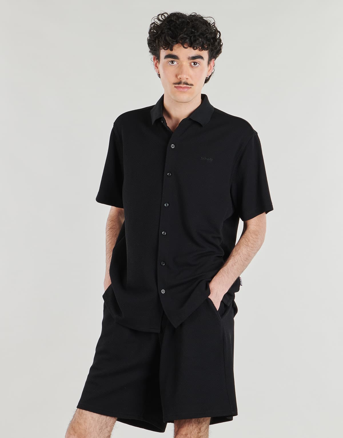 Men's Shirts Schott Black