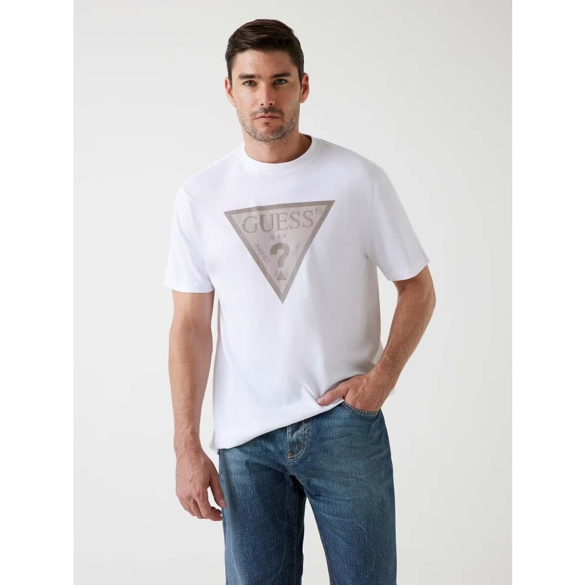 Men's T-Shirts Guess White