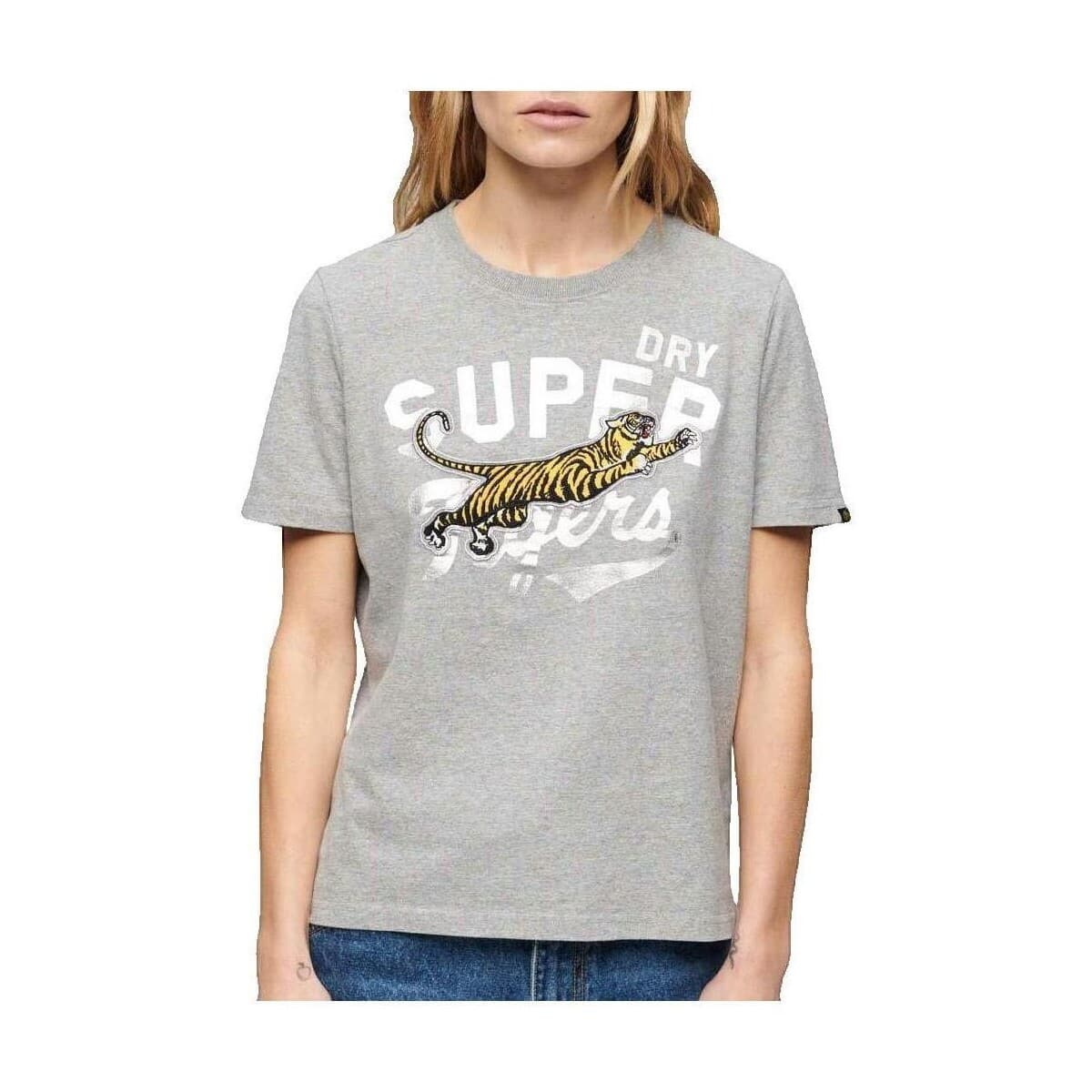 Women's T-Shirts Superdry Gray