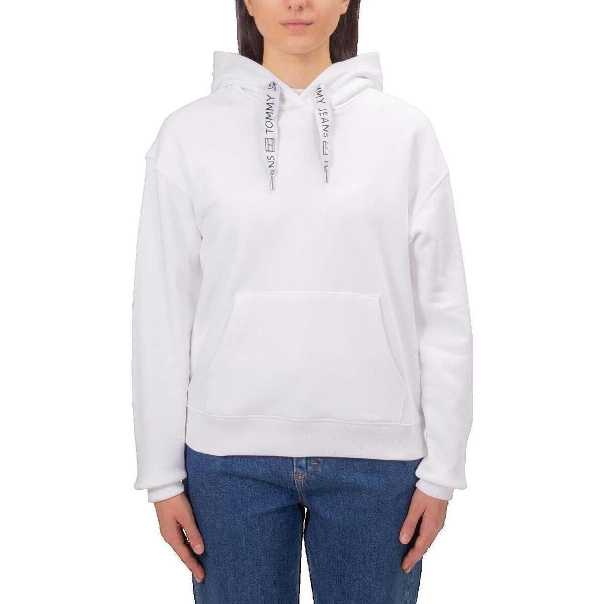 T-shirt με κουκούλα Tommy Hilfiger Sweat-shirt Tommy Hilfiger à capuche réglable blanc