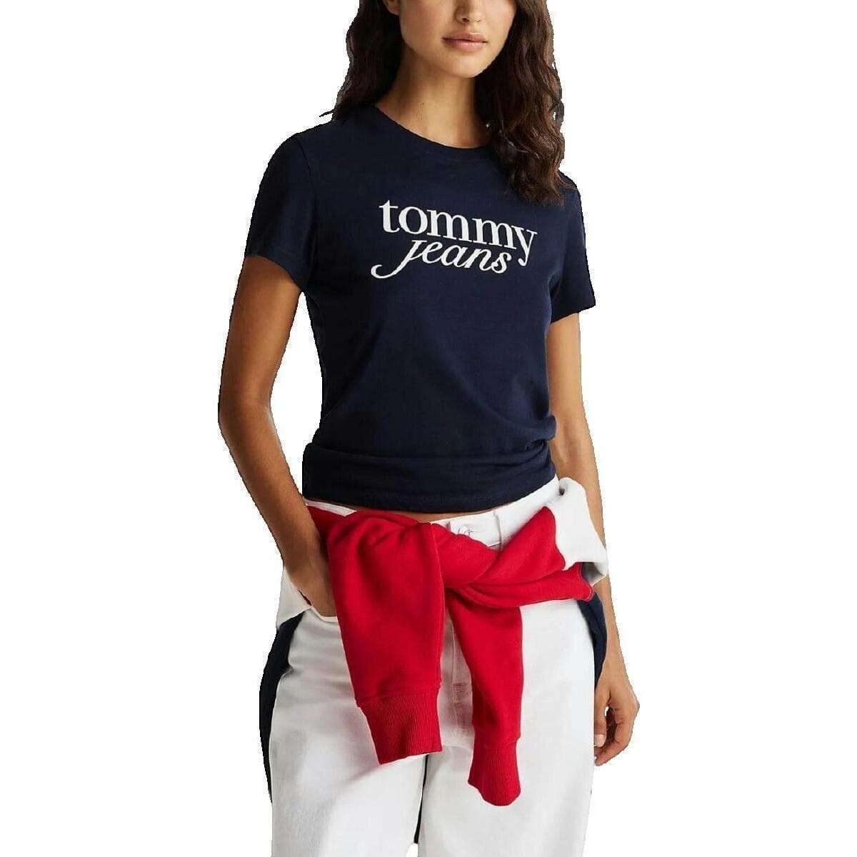 T-shirt με κοντά μανίκια Tommy Hilfiger T-shirt Tommy Hilfiger Essential Slim Fit Bleu