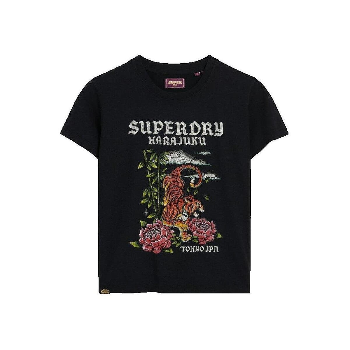 Women's T-Shirts Superdry Black