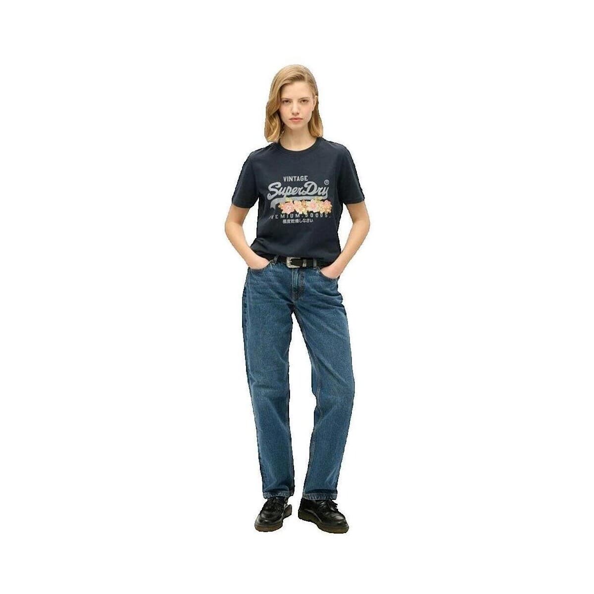 Women's T-Shirts Superdry Blue