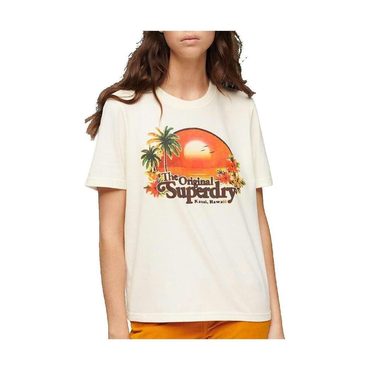 T-shirt με κοντά μανίκια Superdry T-shirt Travel Souvenir Relaxed