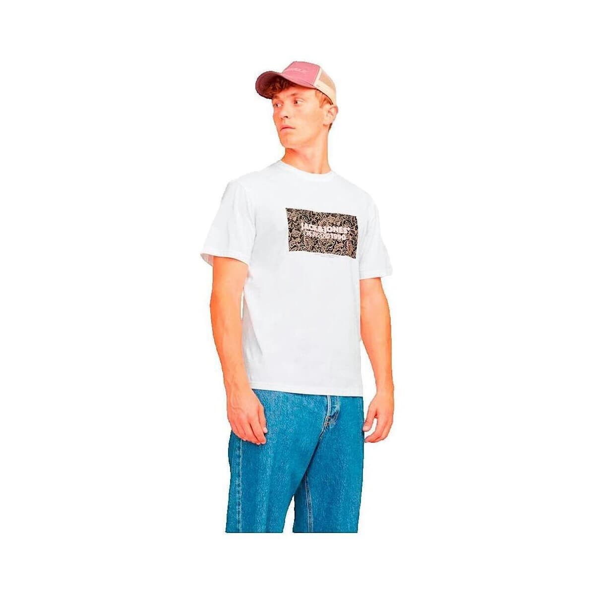 T-shirt με κοντά μανίκια Jack & Jones T-shirt Jack Jones Bushwick Blanc