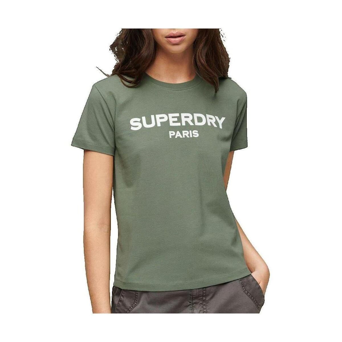 Women's T-Shirts Superdry Khaki