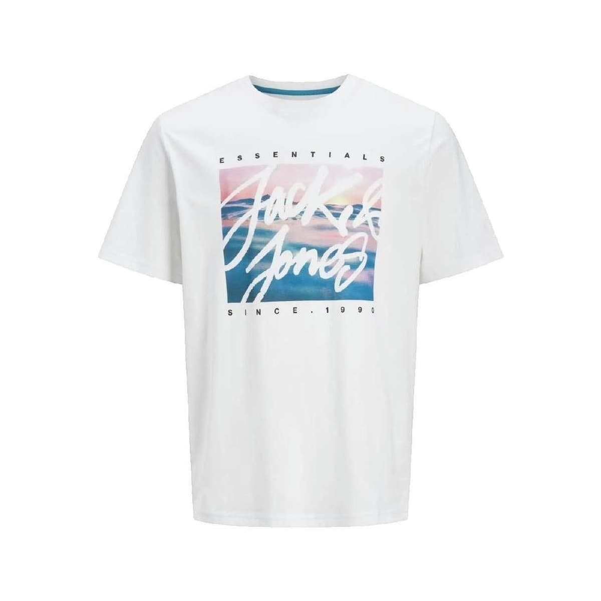 T-shirt με κοντά μανίκια Jack & Jones T-shirt Jack Jones Colton Photoprint blanc
