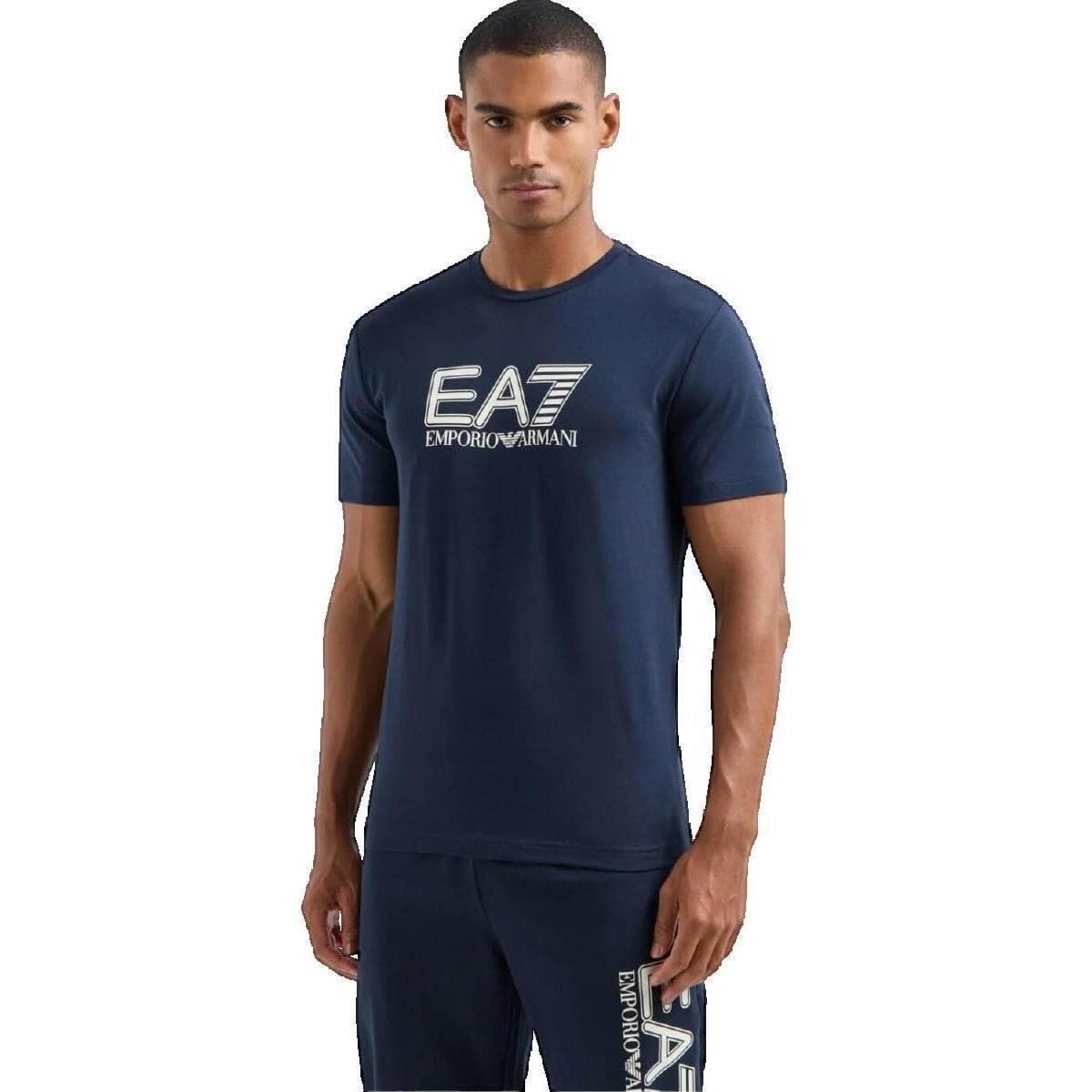 T-shirt με κοντά μανίκια Emporio Armani EA7 T-shirt bleu