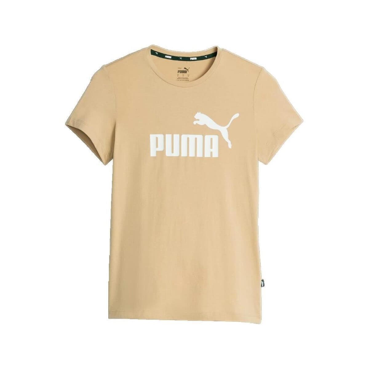 T-shirt με κοντά μανίκια Puma T-shirt Essentials Beige