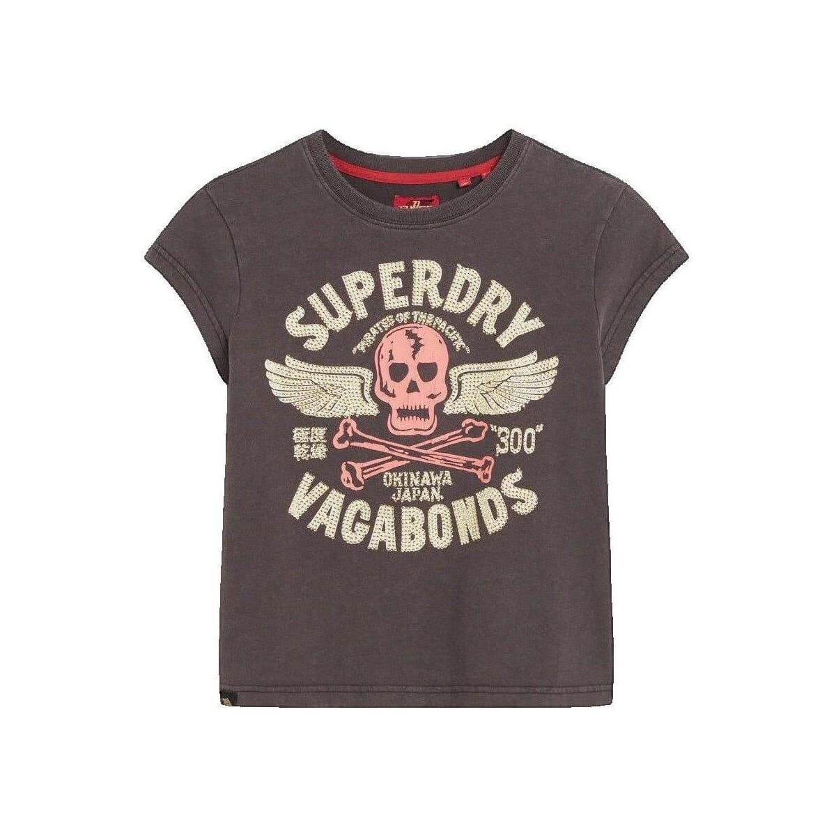 T-shirt με κοντά μανίκια Superdry T-shirt à motif fantaisie et manches courtes