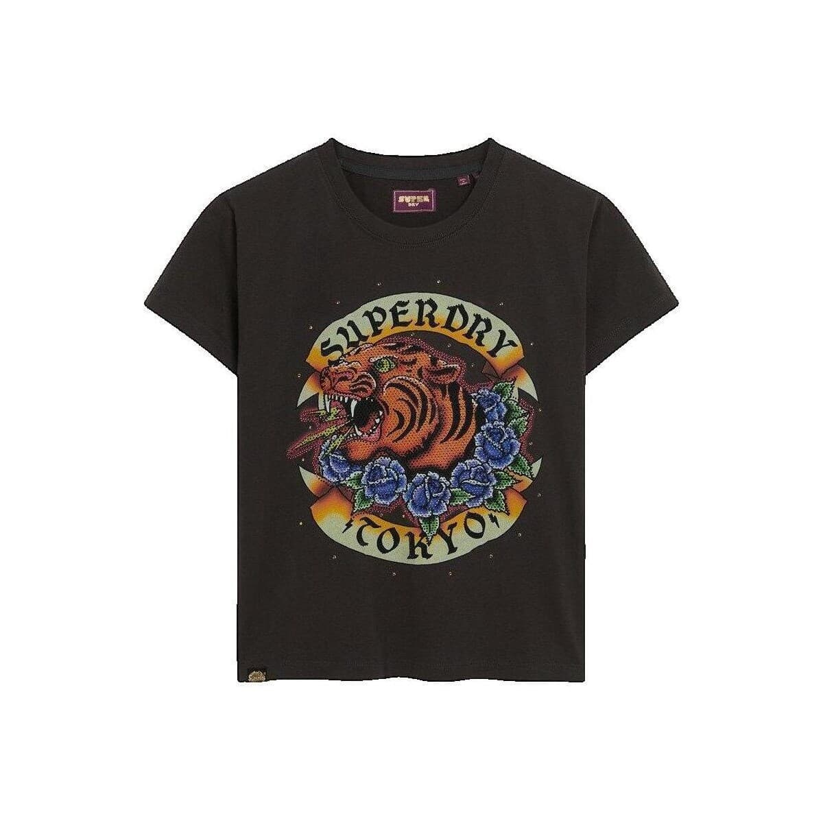 Women's T-Shirts Superdry Black