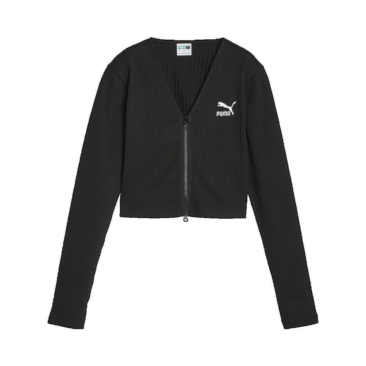 Μπλούζα Puma T-shirt Classics crop top noir