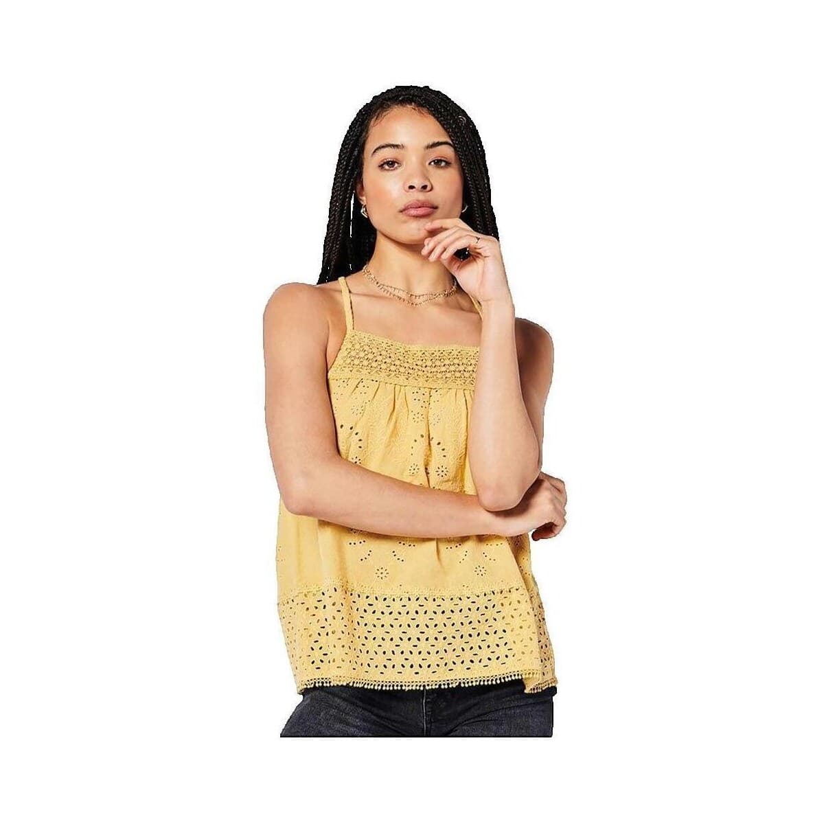 Women's Sleeveless Tops Superdry Yellow