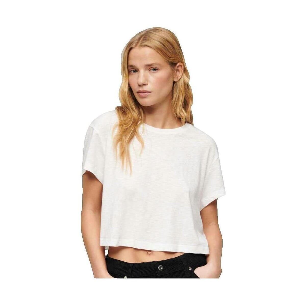 T-shirt με κοντά μανίκια Superdry T-shirt Slouchy Cropped