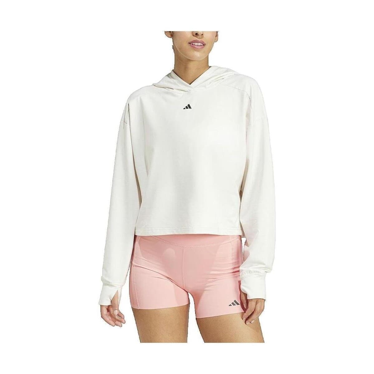 T-shirt με κουκούλα adidas Sweat à capuche Power Hoodie blanc ample femme