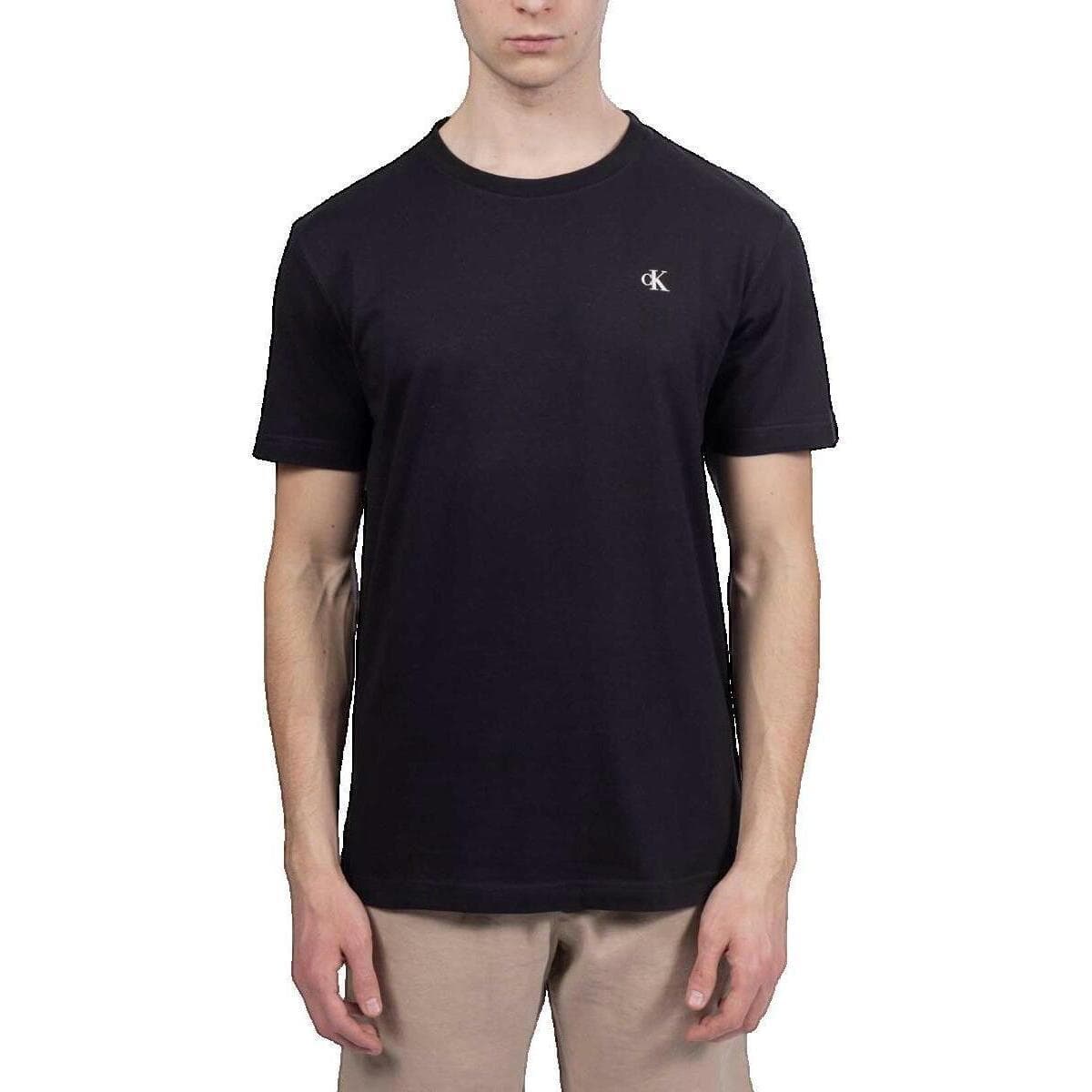 T-shirt με κοντά μανίκια Calvin Klein Jeans T-shirt coupe regular noir