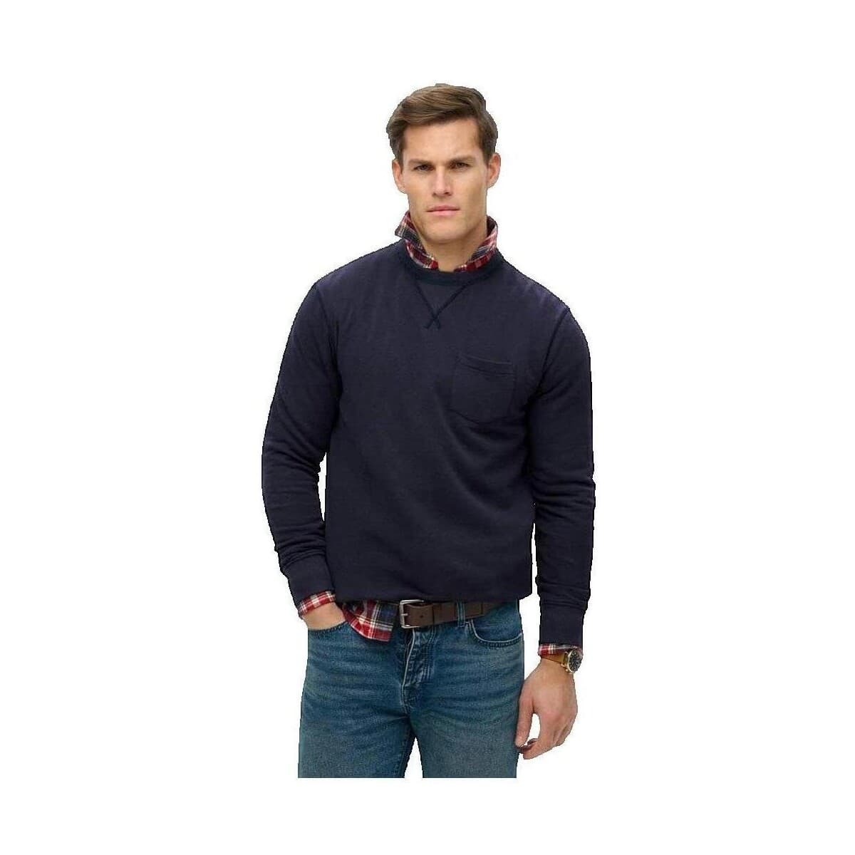 Αθλητικό T-shirt Superdry Sweat-shirt Merchant col rond bleu