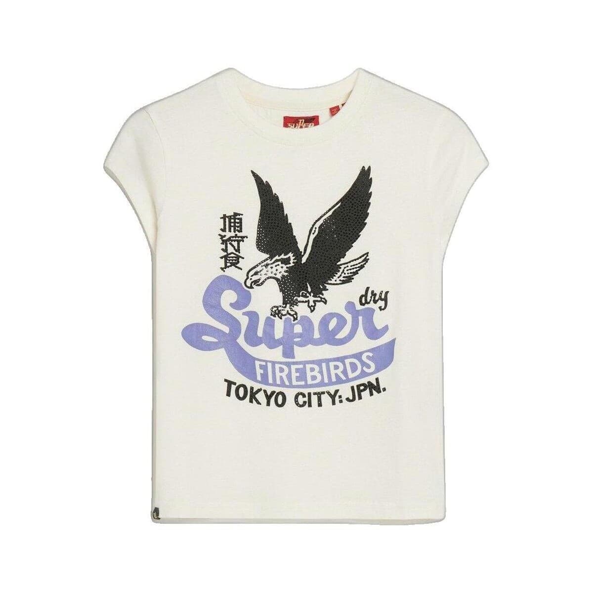T-shirt με κοντά μανίκια Superdry T-shirt à motif fantaisie et manches courtes