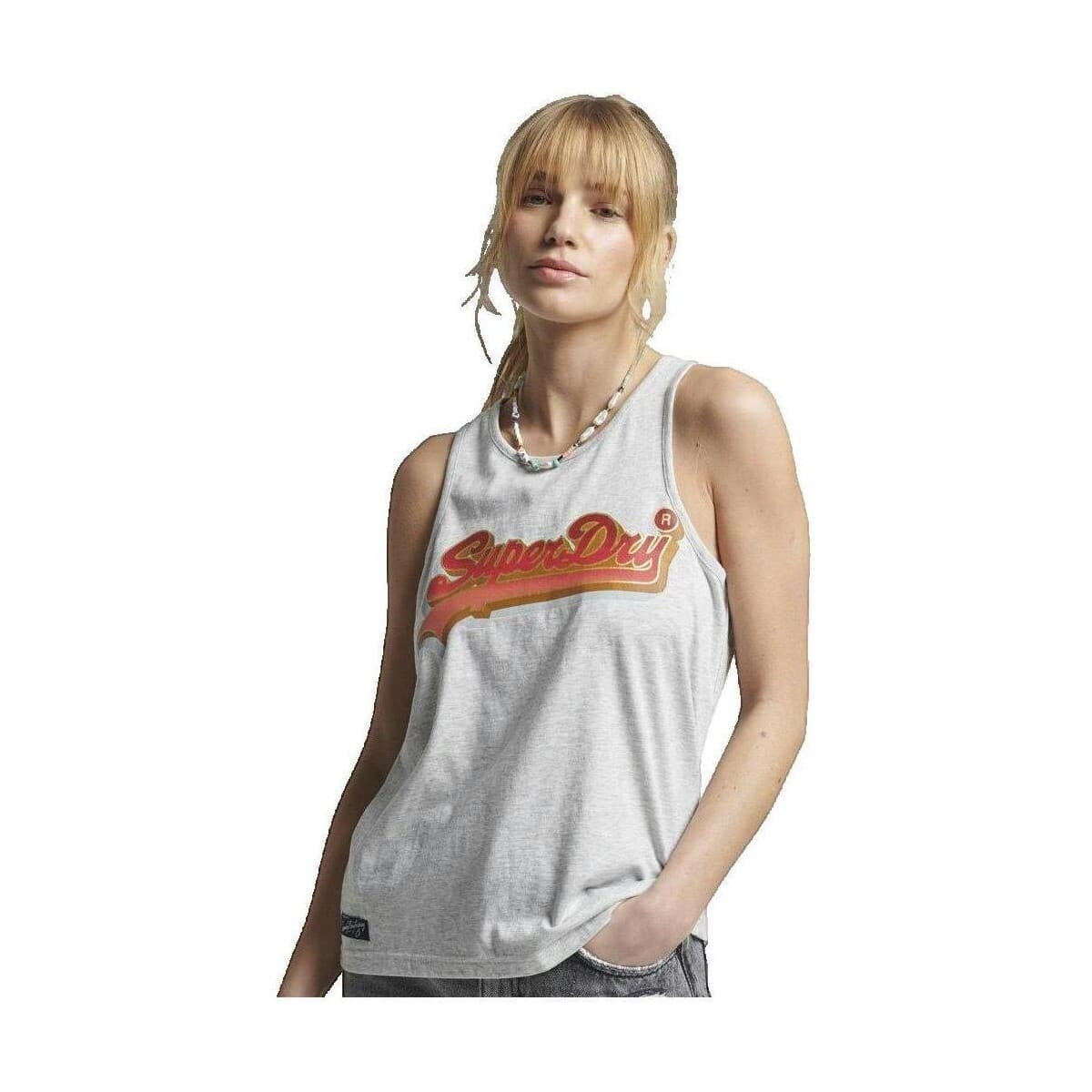 Women's Sleeveless Tops Superdry Gray