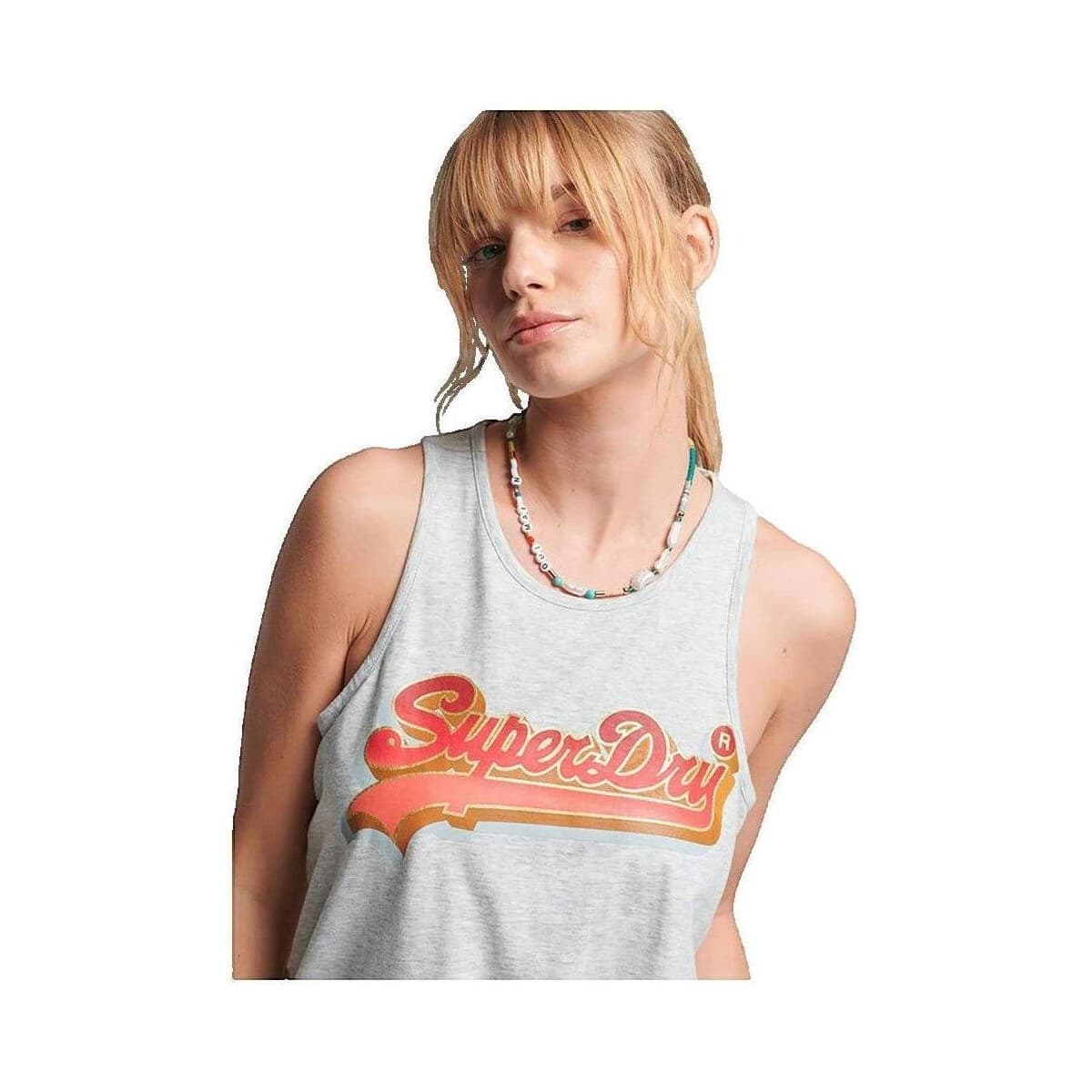 Women's Sleeveless Tops Superdry Gray
