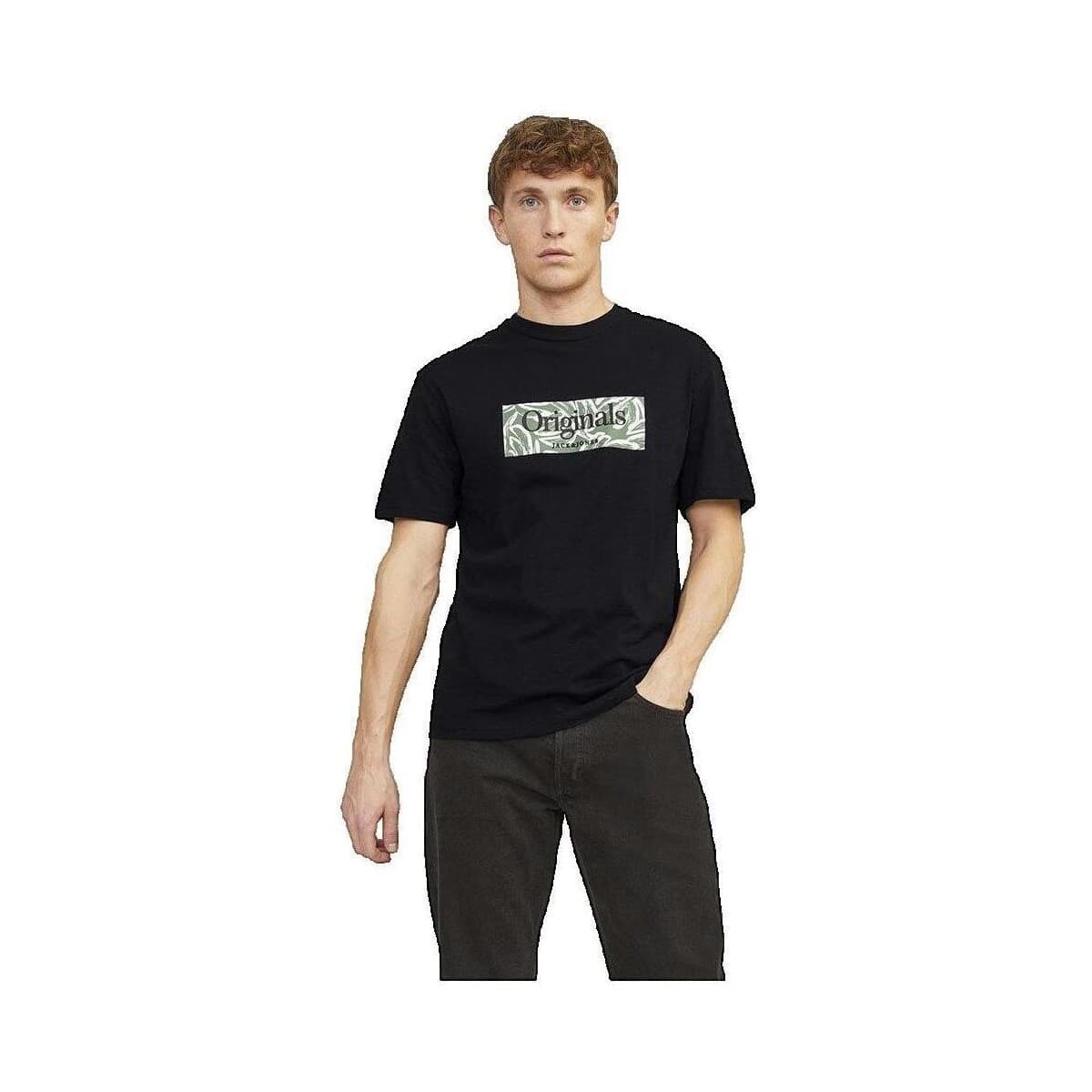 T-shirt με κοντά μανίκια Jack & Jones T-shirt Jack Jones Lafayette Branding noir