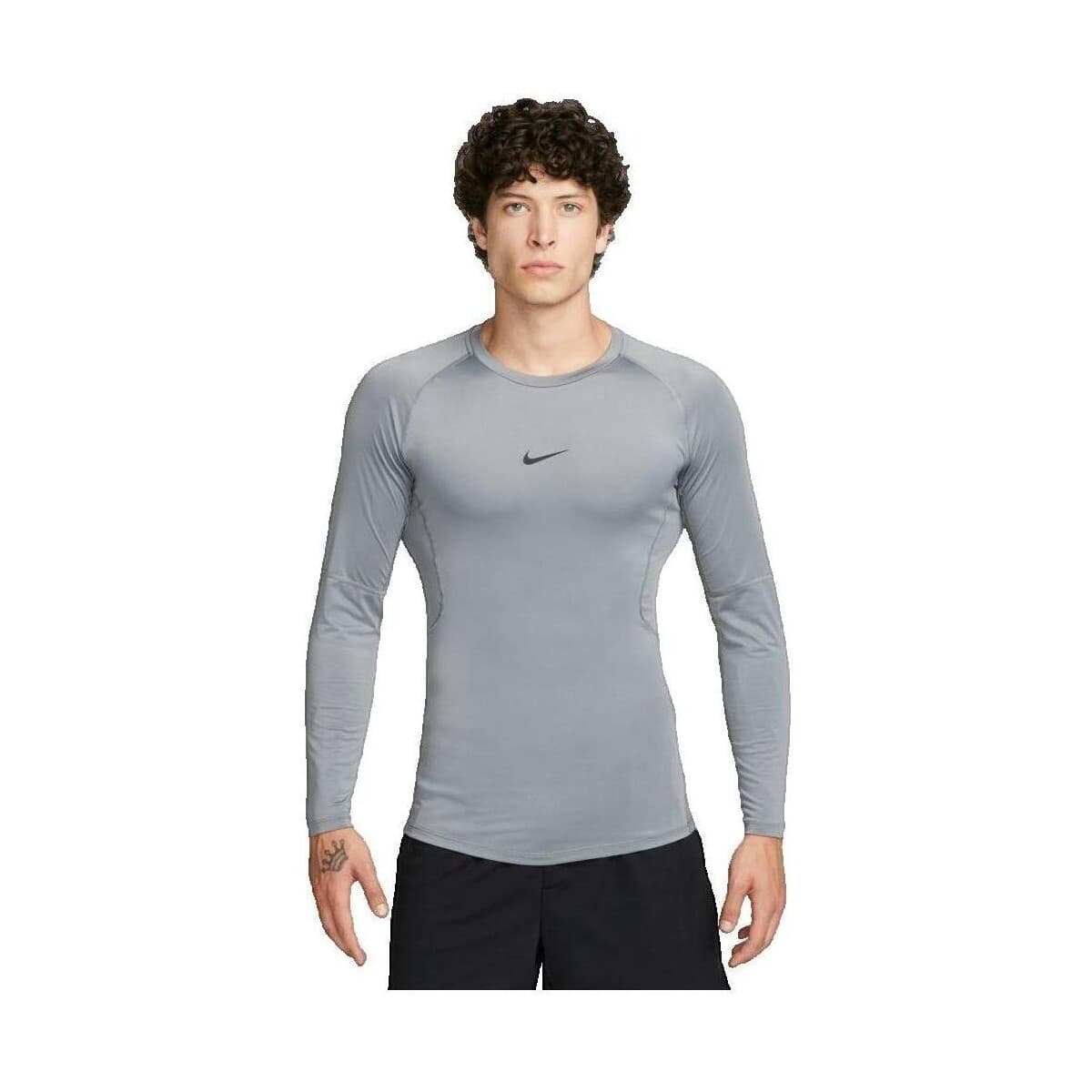 Μπλουζάκια με μακριά μανίκια Nike T-shirt Pro blanc