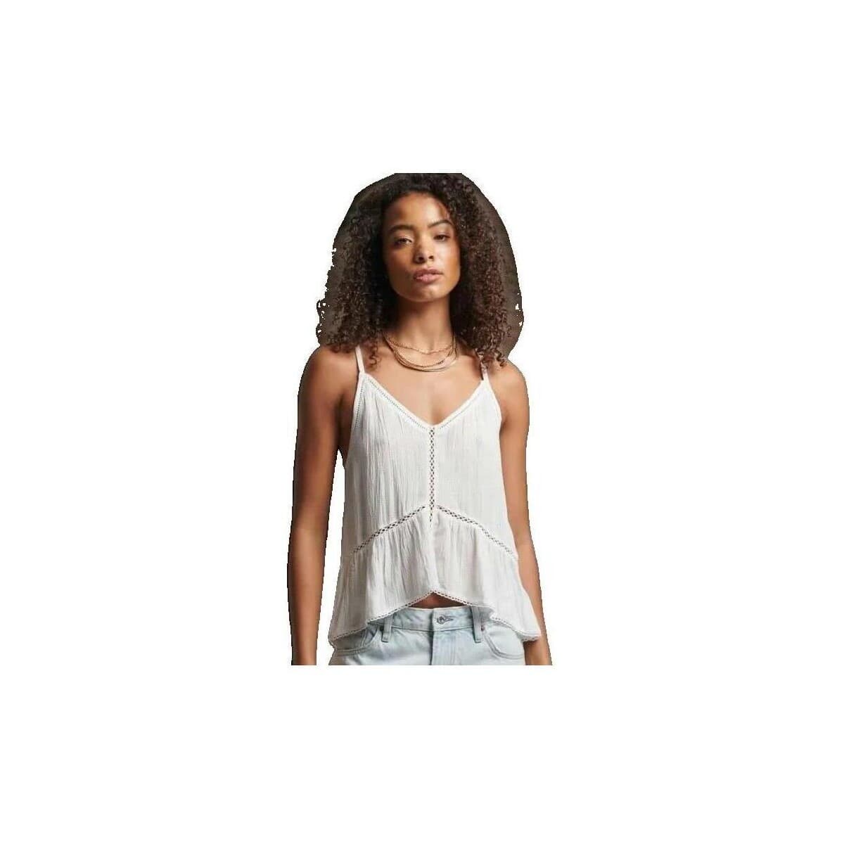Women's Sleeveless Tops Superdry Beige