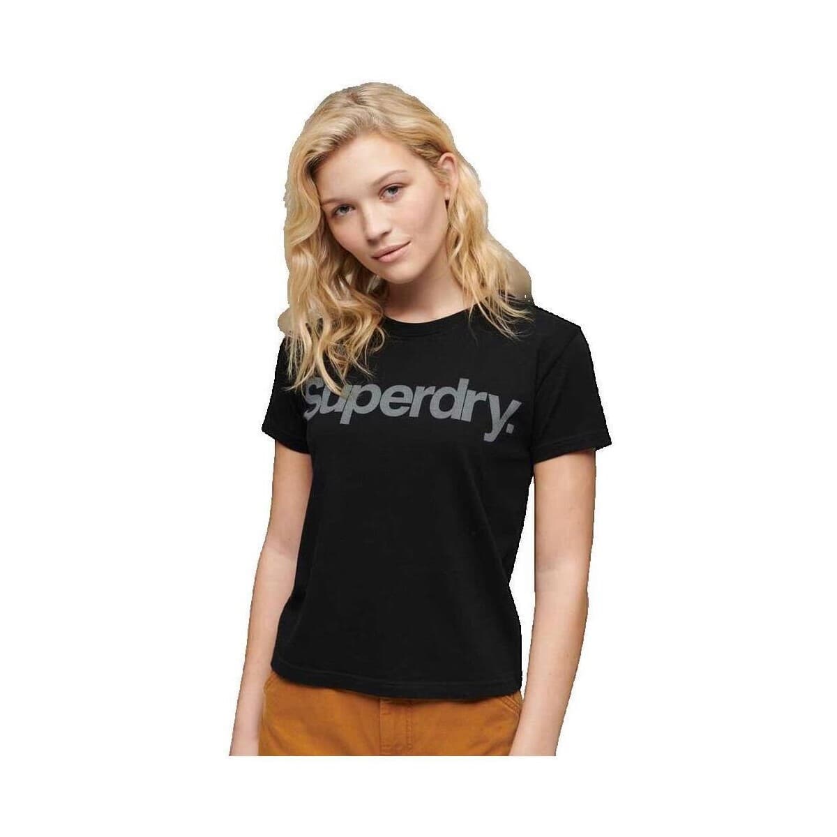 Women's T-Shirts Superdry Black