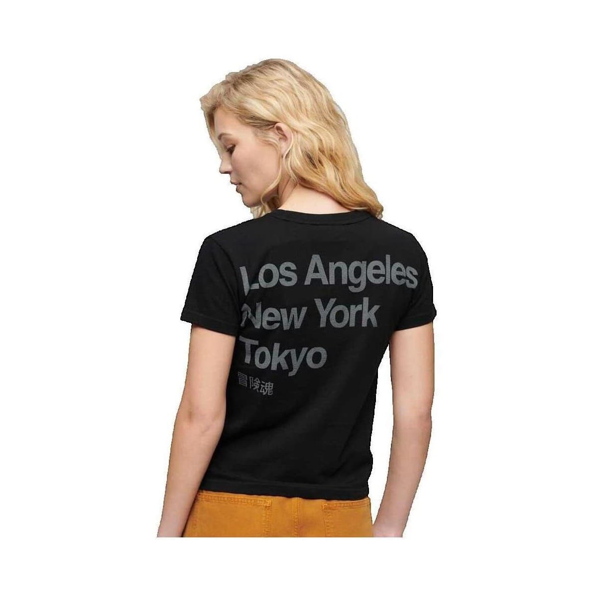 Women's T-Shirts Superdry Black