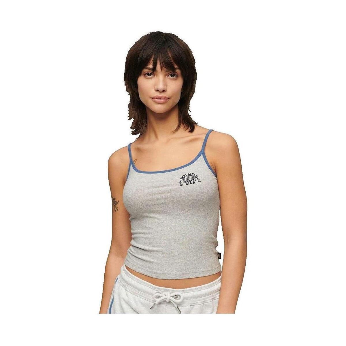 Women's Sleeveless Tops Superdry Gray