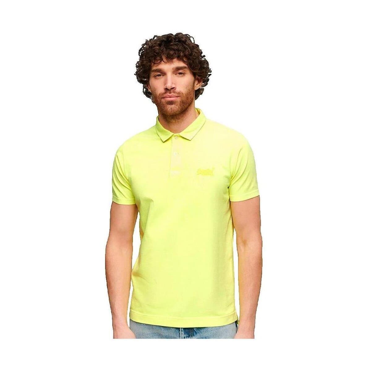 Πόλο με κοντά μανίκια Superdry Polo Essential Logo Neon bleu slim